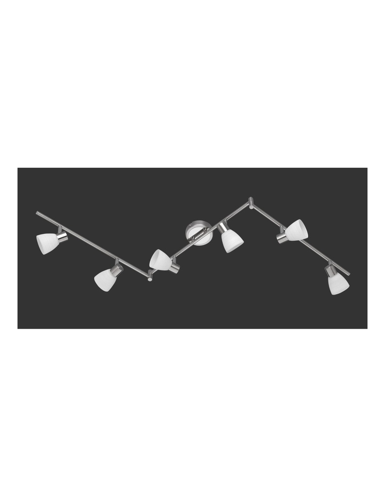 Plafoniera 6 Faretti Spot Led G9 Carico Nichel Trio Lighting