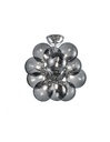 Plafoniera Alicia Cromo Grappolo 12 Sfere Vetro Fumé Trio Lighting