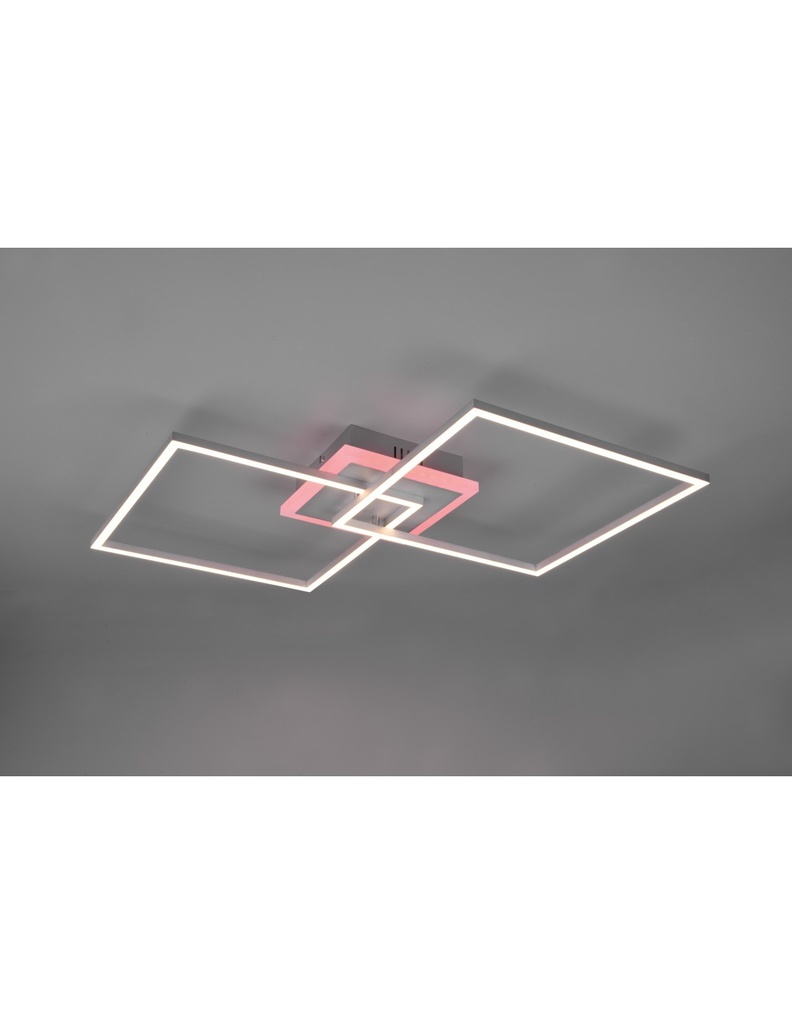 Plafoniera Arribo Quadrati Led Dimmerabile Rgbw Alluminio Trio Lighting