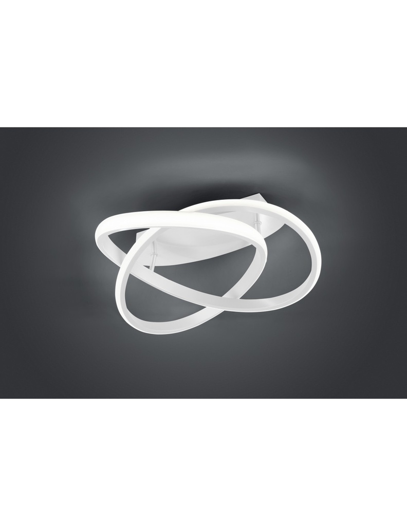 Plafoniera Course Bianco Spirale Led 18w Dimmerabile Ø45 cm Trio Lighting