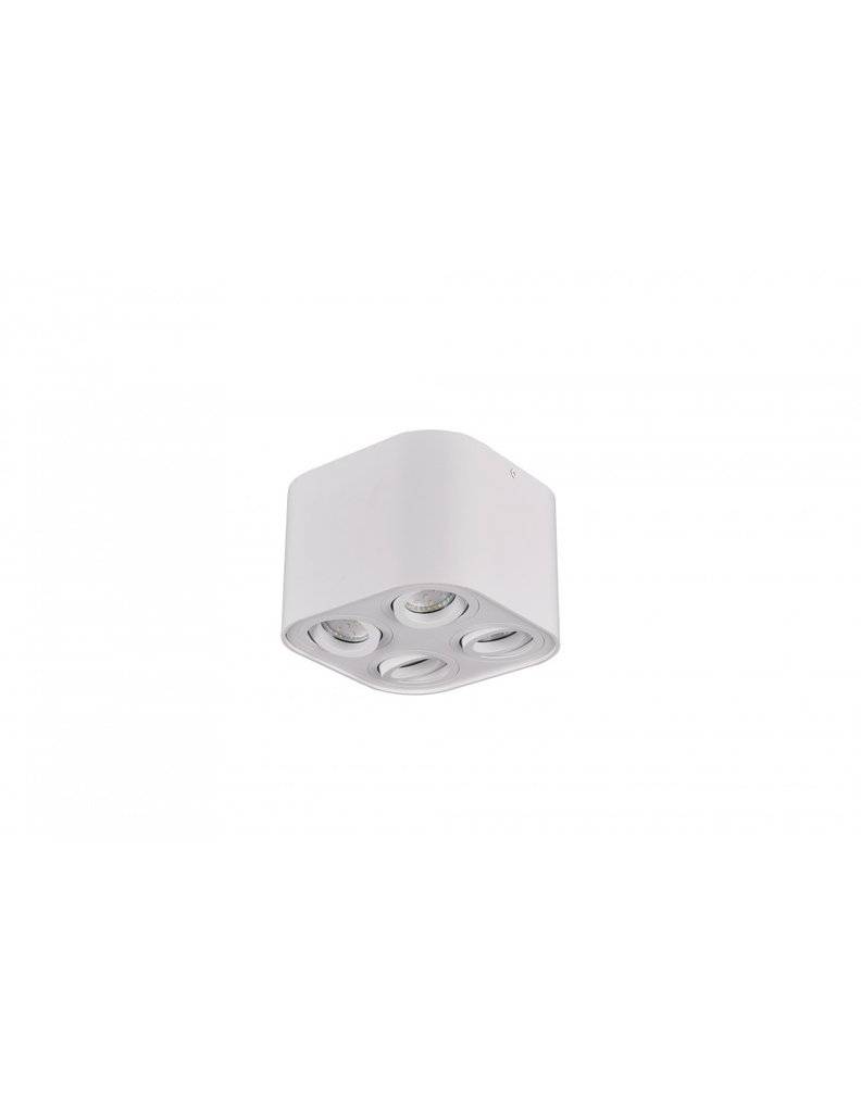Plafoniera Cubo 4 Spot GU10 Orientabili Cookie Bianco Trio Lighting