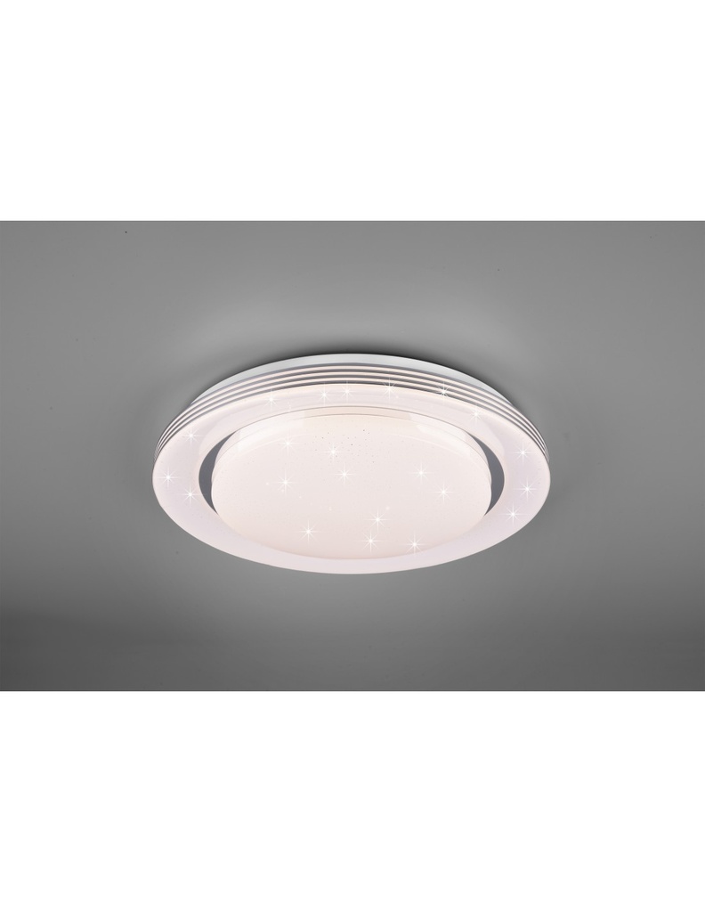 Plafoniera Disco Moderna Atria Led 22w Dimmer Effetto Stelle Bianco Trio Lighting