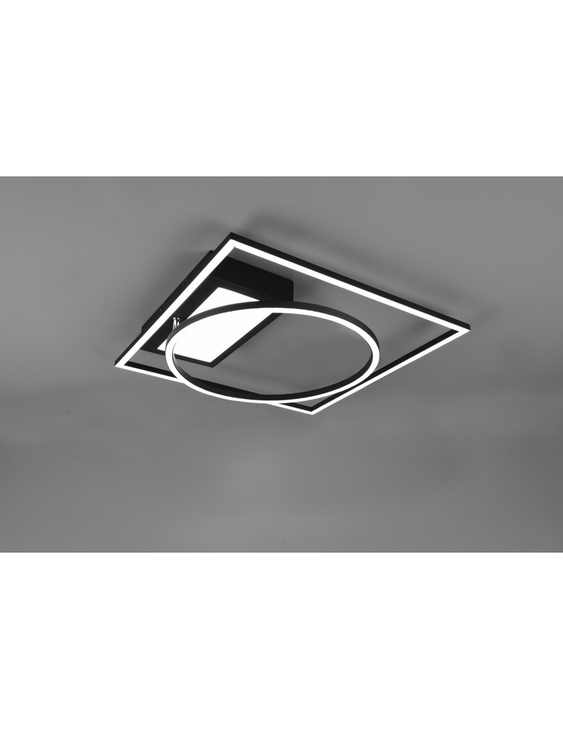 Plafoniera Downey Led 34w Nero L64 cm Dimmerabile Trio Lighting