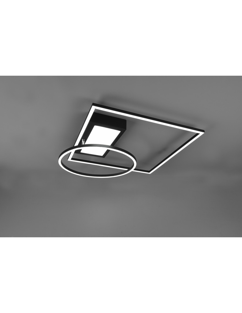 Plafoniera Downey Led 34w Nero L64 cm Dimmerabile Trio Lighting