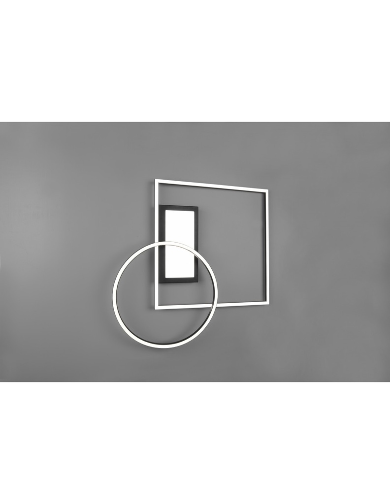 Plafoniera Downey Led 34w Nero L64 cm Dimmerabile Trio Lighting