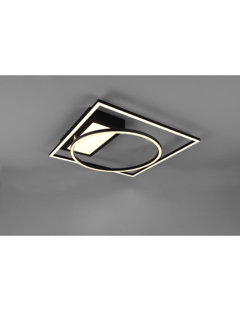 Plafoniera Downey Led 34w Nero L64 cm Dimmerabile Trio Lighting