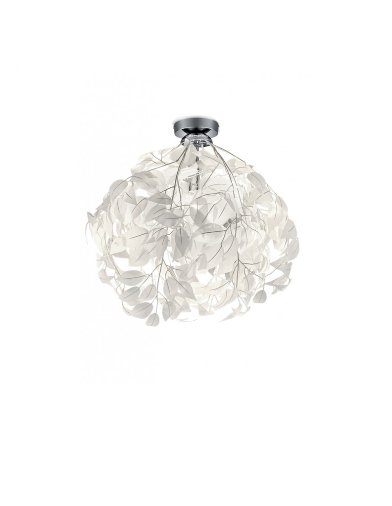 Plafoniera Foglie Decorative Lavabili Bianche Leavy Trio Lighting