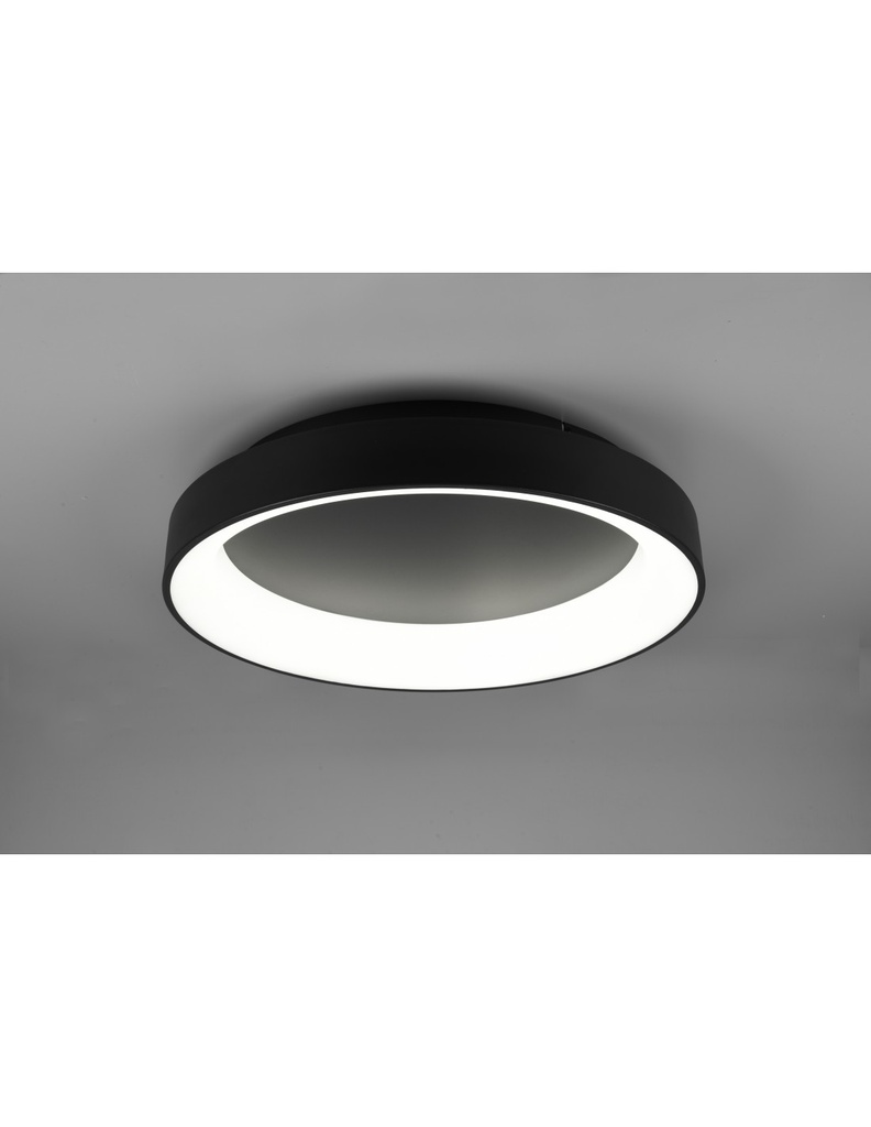 Plafoniera Girona Led 48w Dimmerabile Nero Ø60 cm Trio Lighting