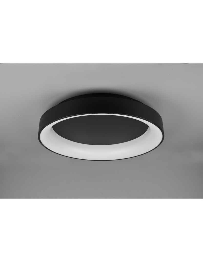 Plafoniera Girona Led 48w Dimmerabile Nero Ø60 cm Trio Lighting