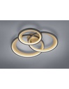 Plafoniera Granada 3 Anelli Nero Led 36w Dimmerabile Trio Lighting