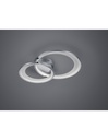 Plafoniera Granada Doppio Cerchio Cromo Led 29w Dimmerabile L59 cm Trio Lighting