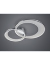 Plafoniera Granada Doppio Cerchio Cromo Led 36w Dimmerabile L85 cm Trio Lighting