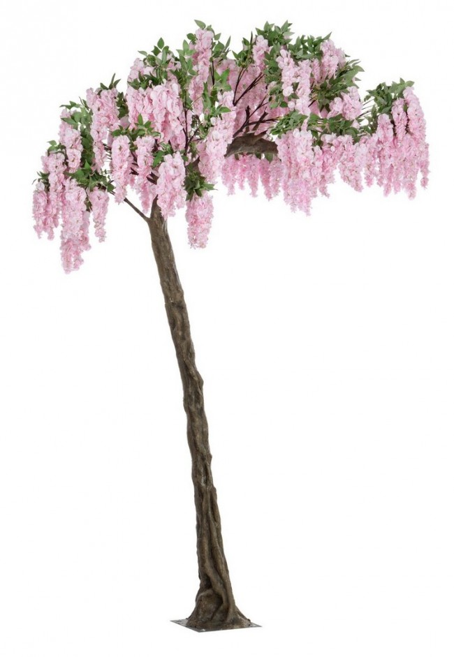 Albero artificiale Glicine rosa h320 cm