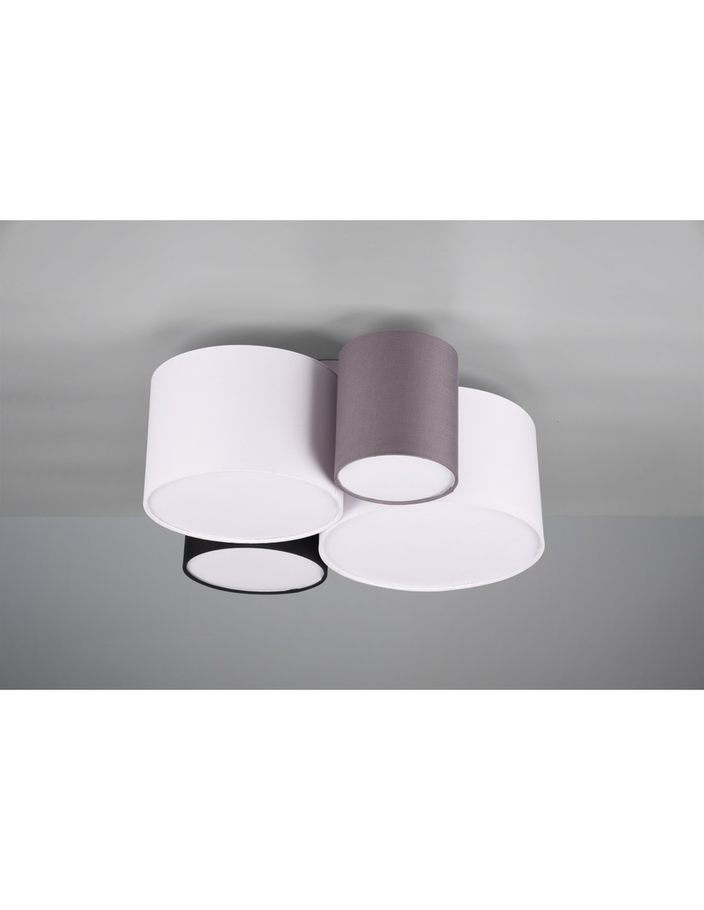 Plafoniera Hotel 4xE27 Cilindri Multicolor L50cm Trio Lighting