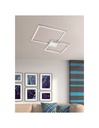 Plafoniera Hydra Doppio Quadrato Led 28w Nichel L65 cm Dimmerabile Trio Lighting