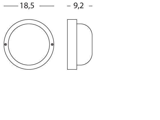 Plafoniera In Resina  linea echo tonda  bianco