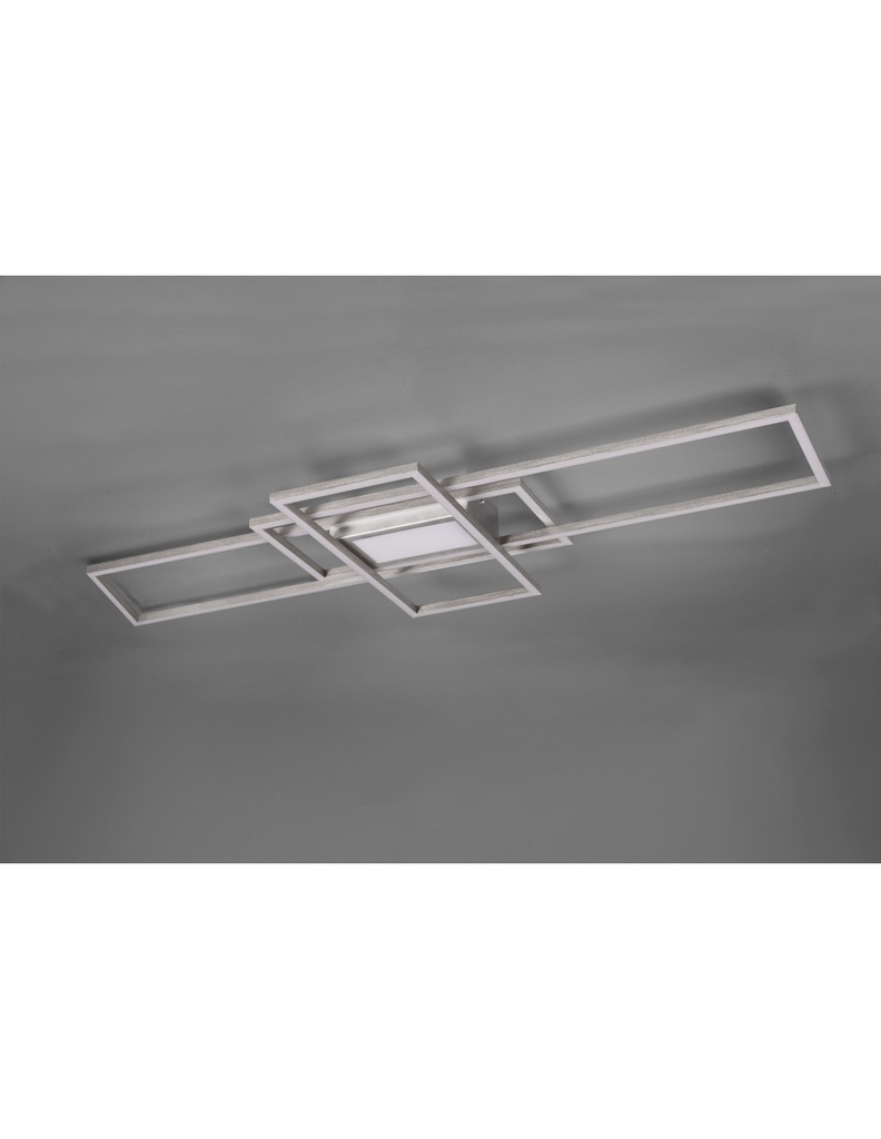 Plafoniera Irvine 3 Rettangoli Led 60w Nichel L105 cm Dimmerabile Trio Lighting