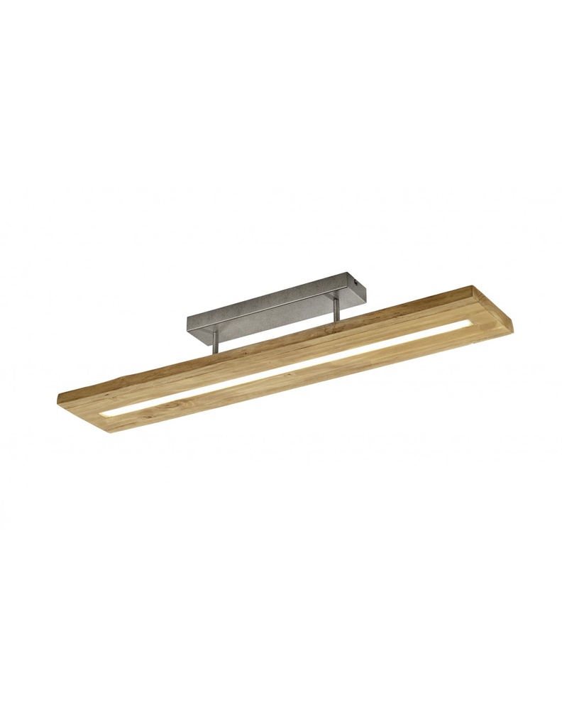 Plafoniera Led Brad Rettangolare Legno Naturale Trio Lighting