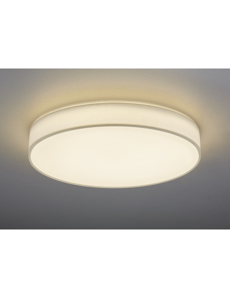 Plafoniera Led Paralume Tessuto Bianco Lugano Ø75 cm Trio Lighting