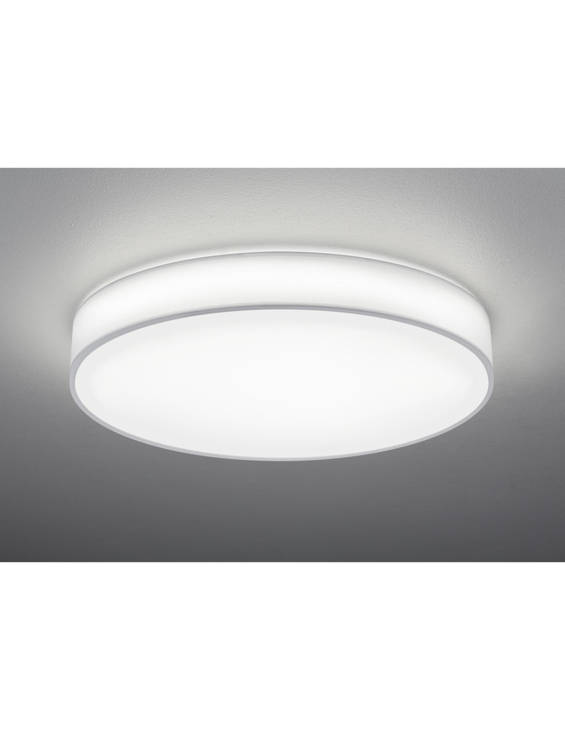 Plafoniera Led Paralume Tessuto Bianco Lugano Ø75 cm Trio Lighting