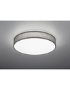 Plafoniera Led Paralume Tessuto Grigio Lugano Ø60 cm Trio Lighting