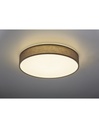 Plafoniera Led Paralume Tessuto Grigio Lugano Ø60 cm Trio Lighting