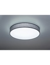 Plafoniera Led Paralume Tessuto Grigio Lugano Ø60 cm Trio Lighting