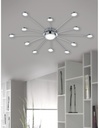 Plafoniera Moderna 13 Led Dimmerabile Bodrum Ø100 cm Cromo Trio Lighting