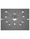 Plafoniera Moderna 13 Led Dimmerabile Bodrum Ø100 cm Cromo Trio Lighting