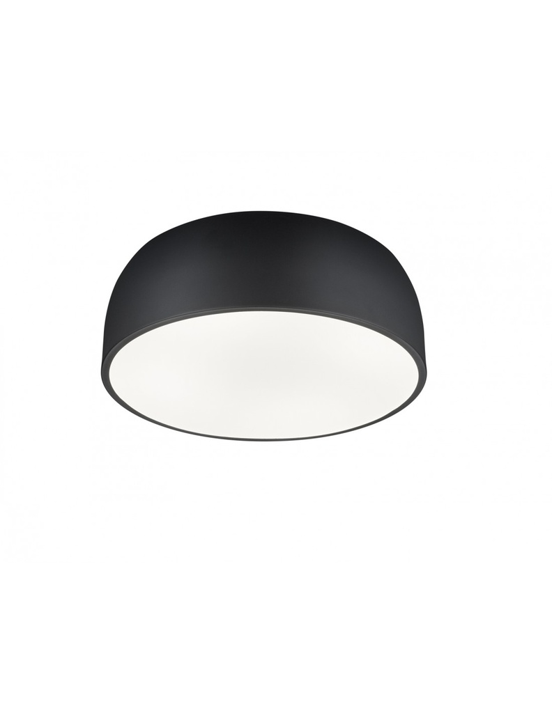 Plafoniera Moderna 4 Luci Baron Metallo Nero Opaco Trio Lighting