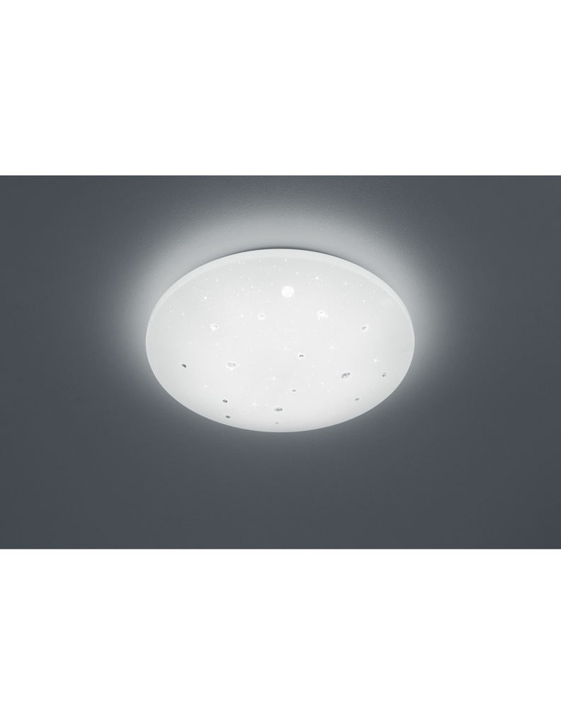 Plafoniera Moderna IP44 Led Dimmerabile Achat Ø50 cm Bianco Trio Lighting