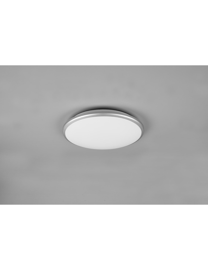 Plafoniera Moderna Led Dimmer 3000k Limbus Alluminio Trio Lighting