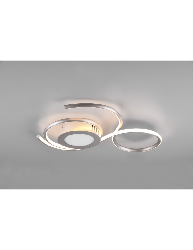 Plafoniera Moderna Led Dimmer Per Soggiorno Jive Nichel Trio Lighting