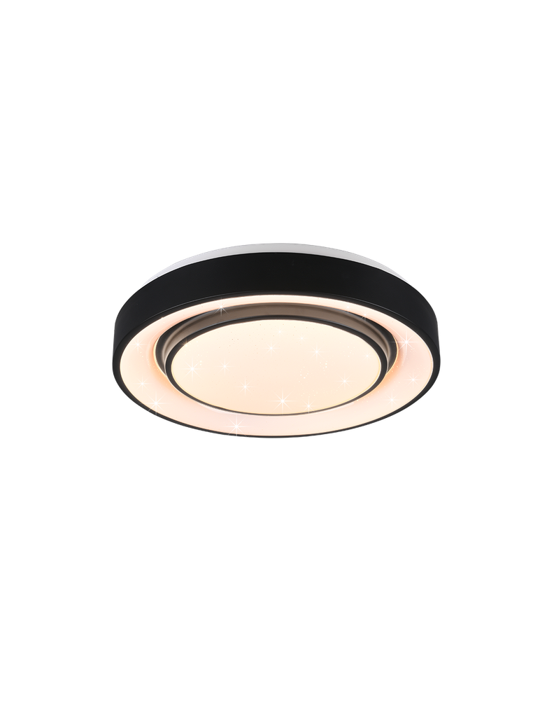 Plafoniera Moderna Led Dimmer RGB Mona Nero Ø38 cm Trio Lighting