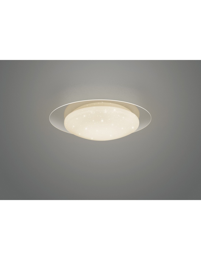 Plafoniera Moderna Led Dimmerabile Effetto Stelle Glitterate Frodo Bianco Ø35 cm Trio Lighting