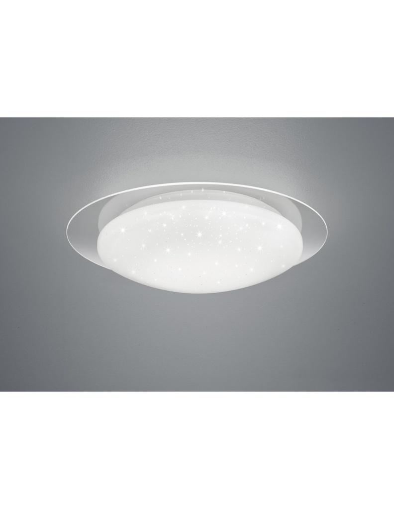Plafoniera Moderna Led Dimmerabile Effetto Stelle Glitterate Frodo Bianco Ø48 cm Trio Lighting