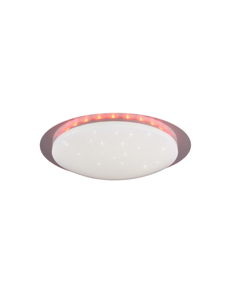 Plafoniera Moderna Led RGB Dimmerabile Bilbo Ø48 cm Bianco Trio Lighting