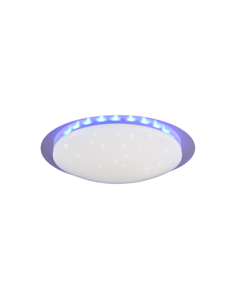 Plafoniera Moderna Led RGB Dimmerabile Bilbo Ø48 cm Bianco Trio Lighting