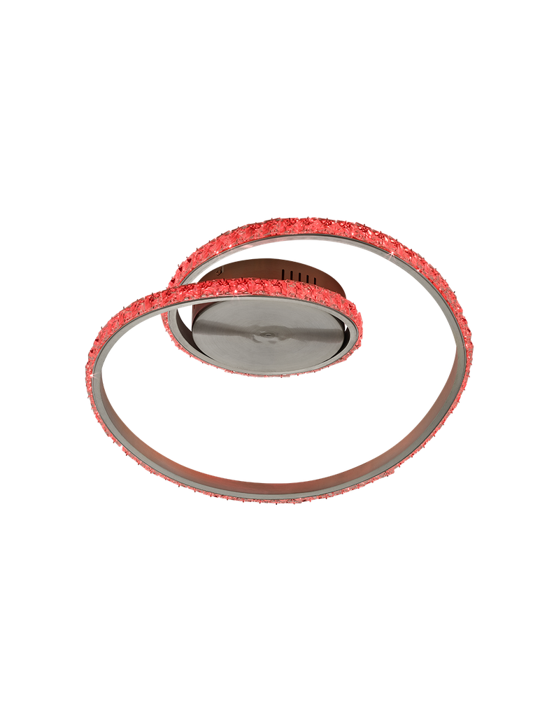 Plafoniera Moderna Rubin Led Dimmerabile RGB Effetto Cristallo Ø45 cm Trio Lighting