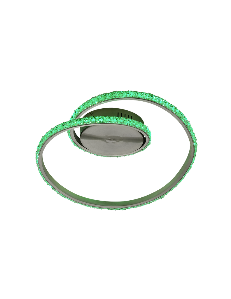 Plafoniera Moderna Rubin Led Dimmerabile RGB Effetto Cristallo Ø45 cm Trio Lighting