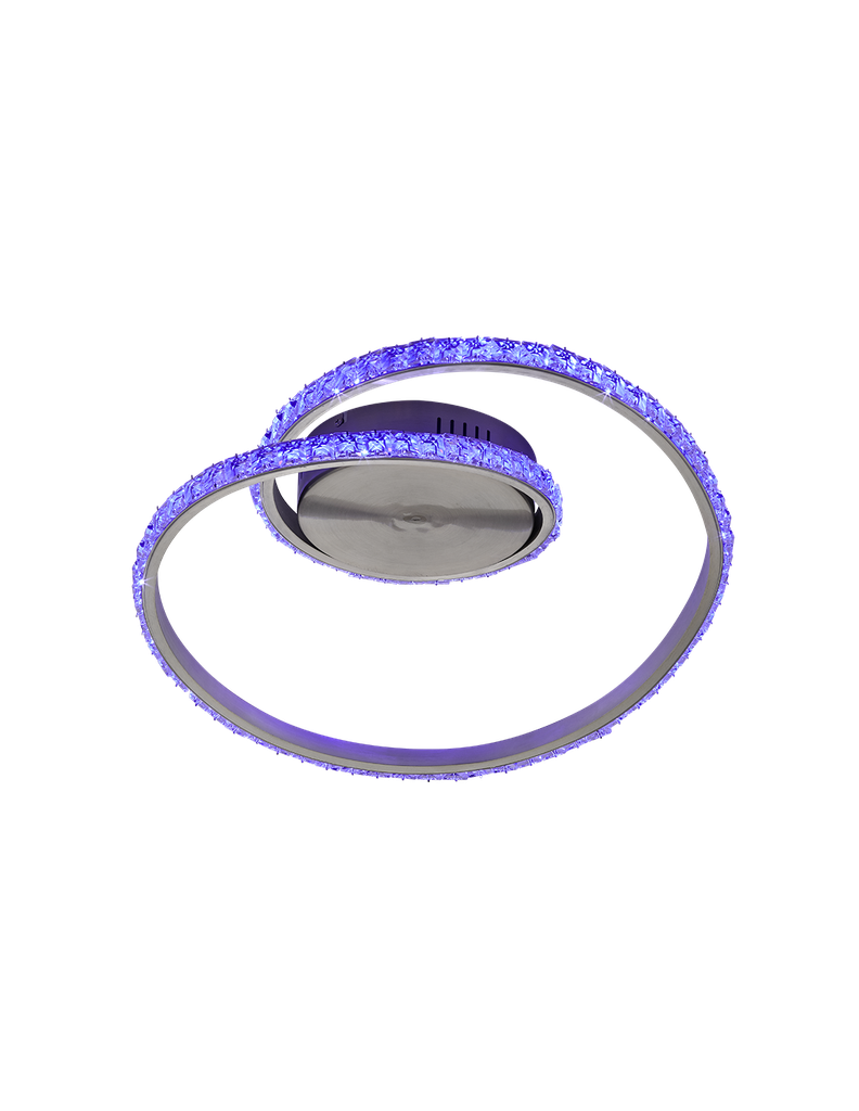 Plafoniera Moderna Rubin Led Dimmerabile RGB Effetto Cristallo Ø45 cm Trio Lighting