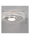 Plafoniera Moderna Soffitto Circolare Yava Nichel Led Dimmer Trio Lighting