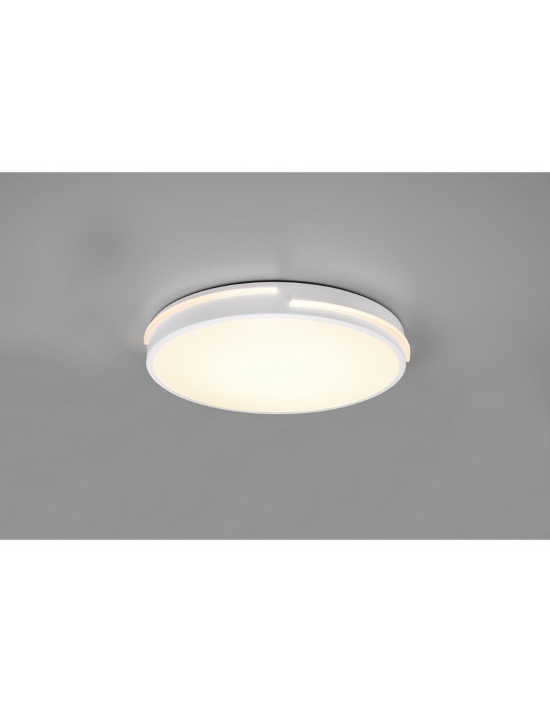 Plafoniera Moderna Tacoma Bianca Led Dimmer 24w Ø40 cm Trio Lighting