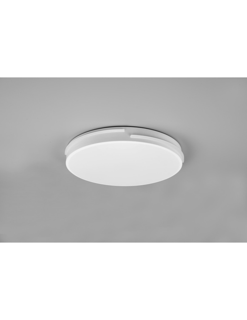 Plafoniera Moderna Tacoma Bianca Led Dimmer 24w Ø40 cm Trio Lighting
