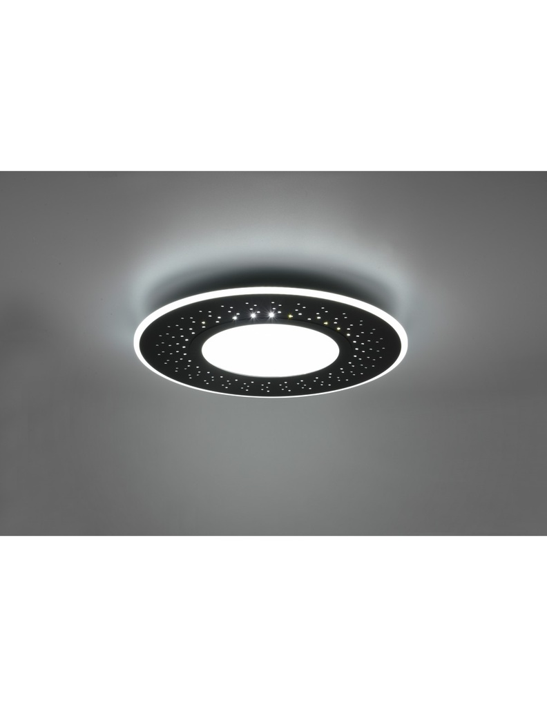 Plafoniera Moderna Verus Nero Led Dimmer 44w Trio Lighting