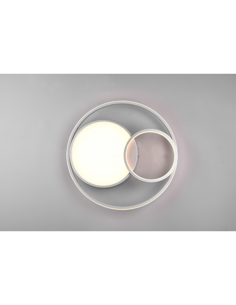 Plafoniera Moderna Vuelta Alluminio 3 Led Dimmer 28w Trio Lighting