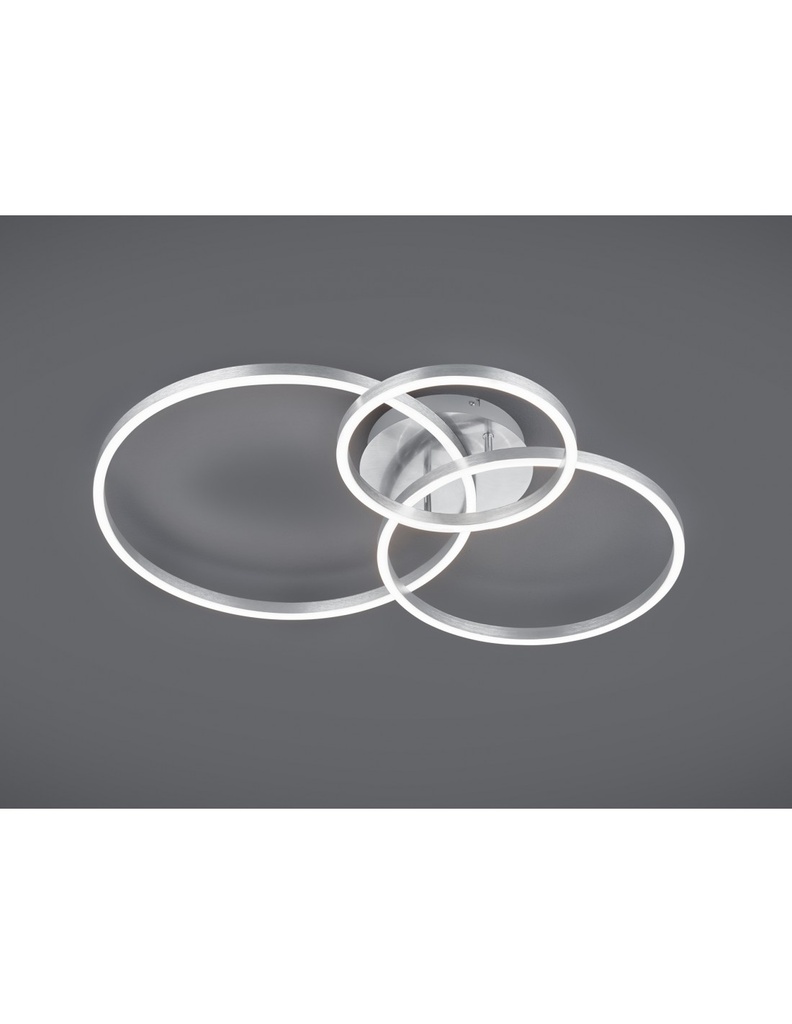 Plafoniera Moderna Winona Nichel Led Dimmer Rgbw Trio Lighting