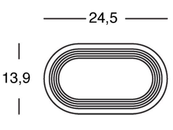 Plafoniera Ovale 9W Led 4000K  linea orion  bianco