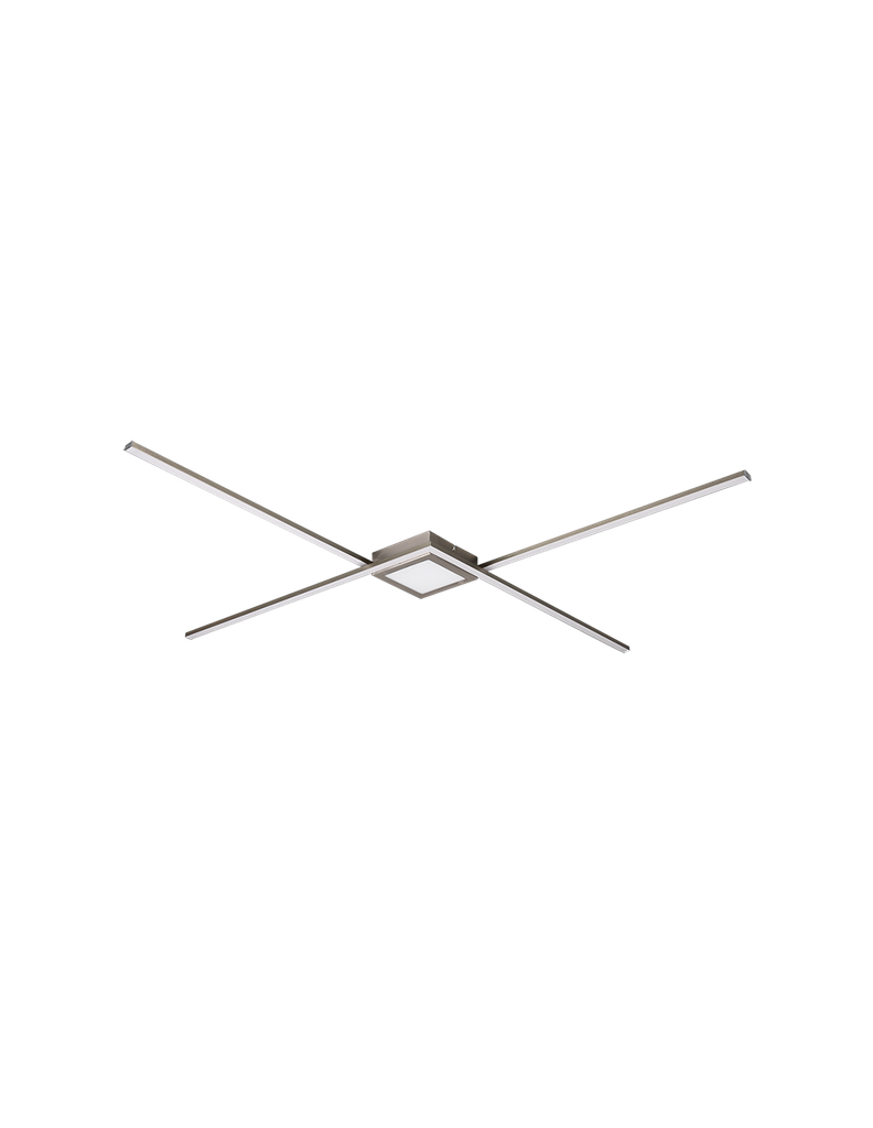 Plafoniera Oxford Bacchette Led X Nichel Opaco Trio Lighting