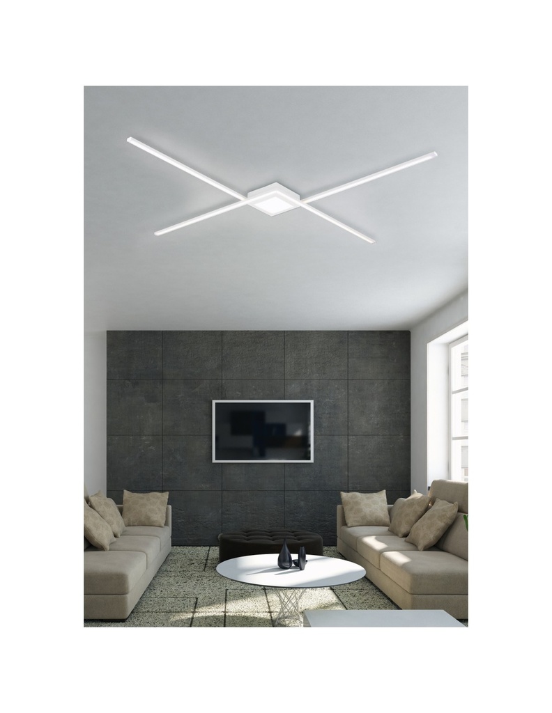 Plafoniera Oxford Bacchette X Led 4000k Bianco Opaco Trio Lighting